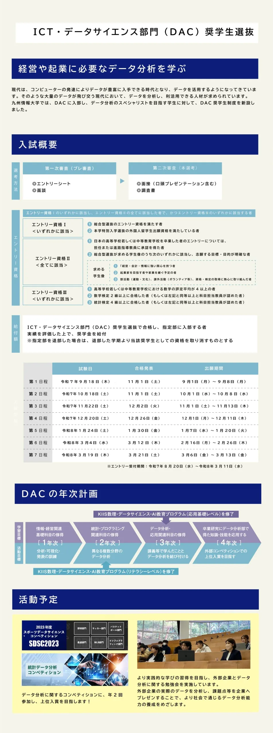 DAC奨学生選抜